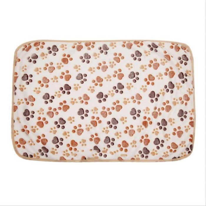 Soft Paw Print Cat Dog Fleece Blankets