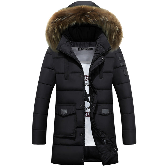 Men s Warm Overcoat Winter Coat Parka Hooded Jackets