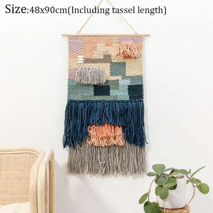 Hand Woven Tufted Tapestry Macrame