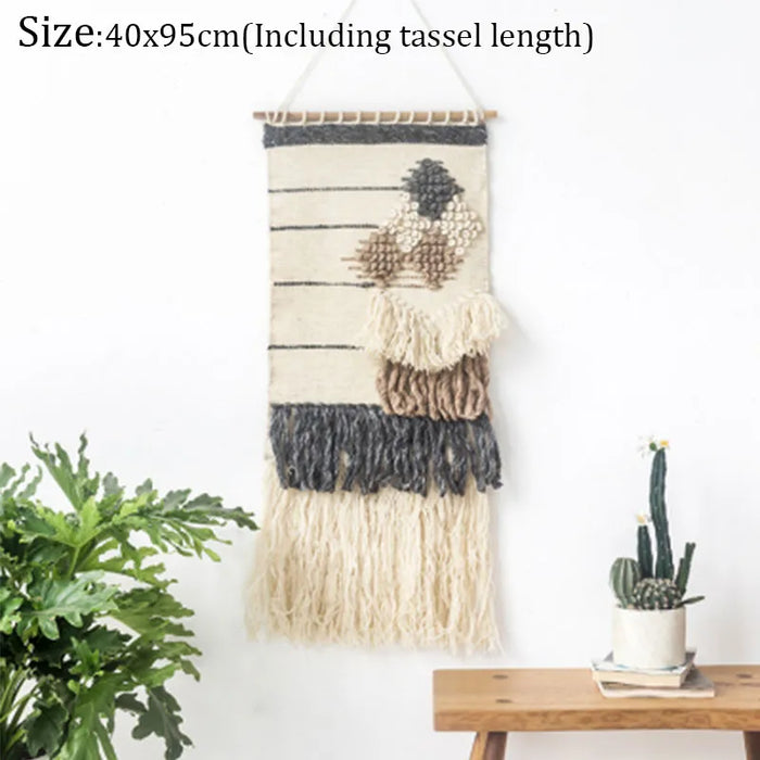 Hand Woven Tufted Tapestry Macrame